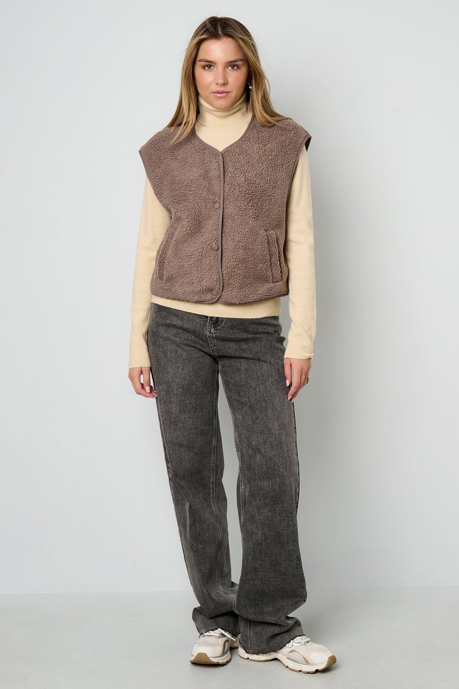 Fluffy Teddy vest Afbeelding3